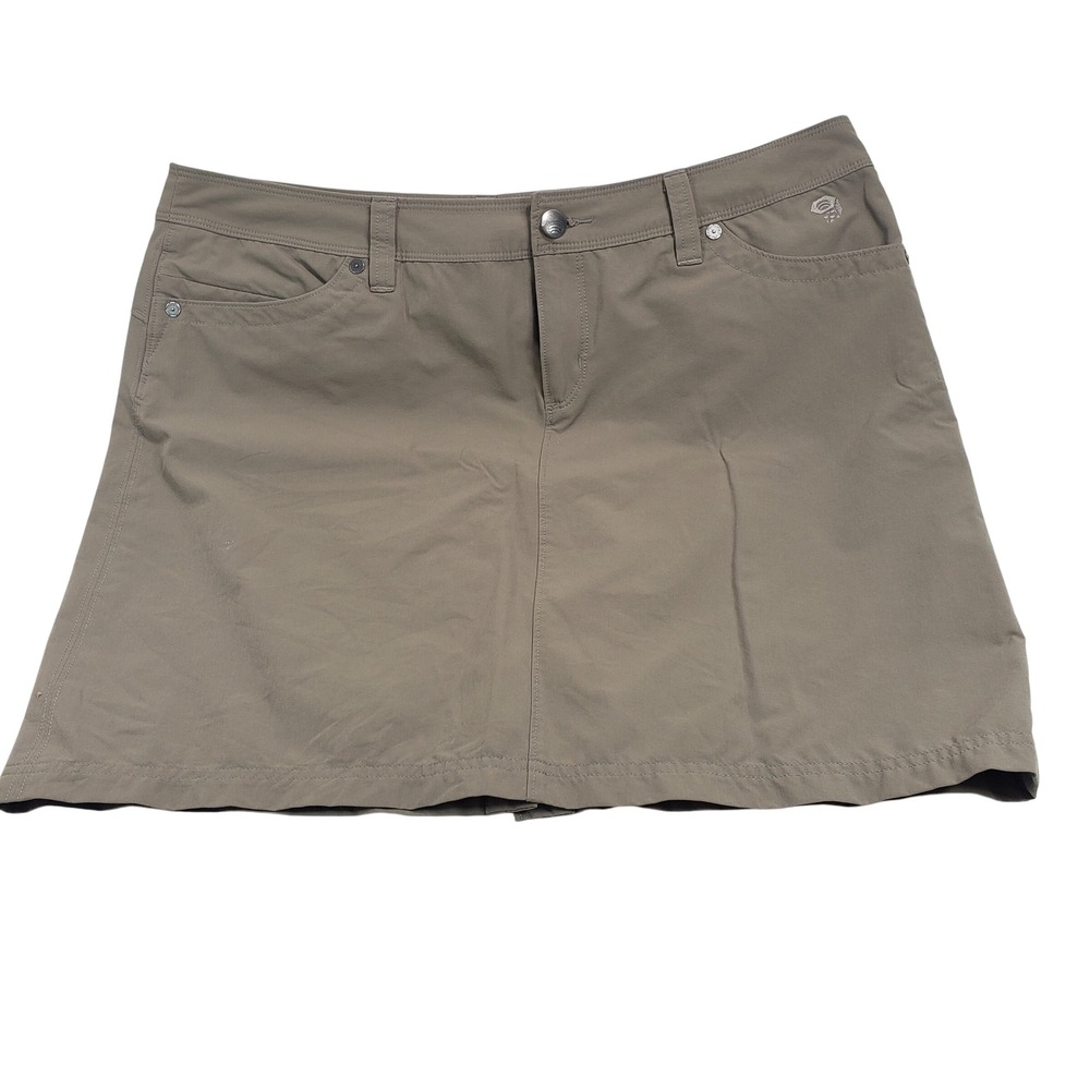 Mountain Hardwear Womens Skort Size 12 Tan Taupe Hiking Outdoor‎ OL5206